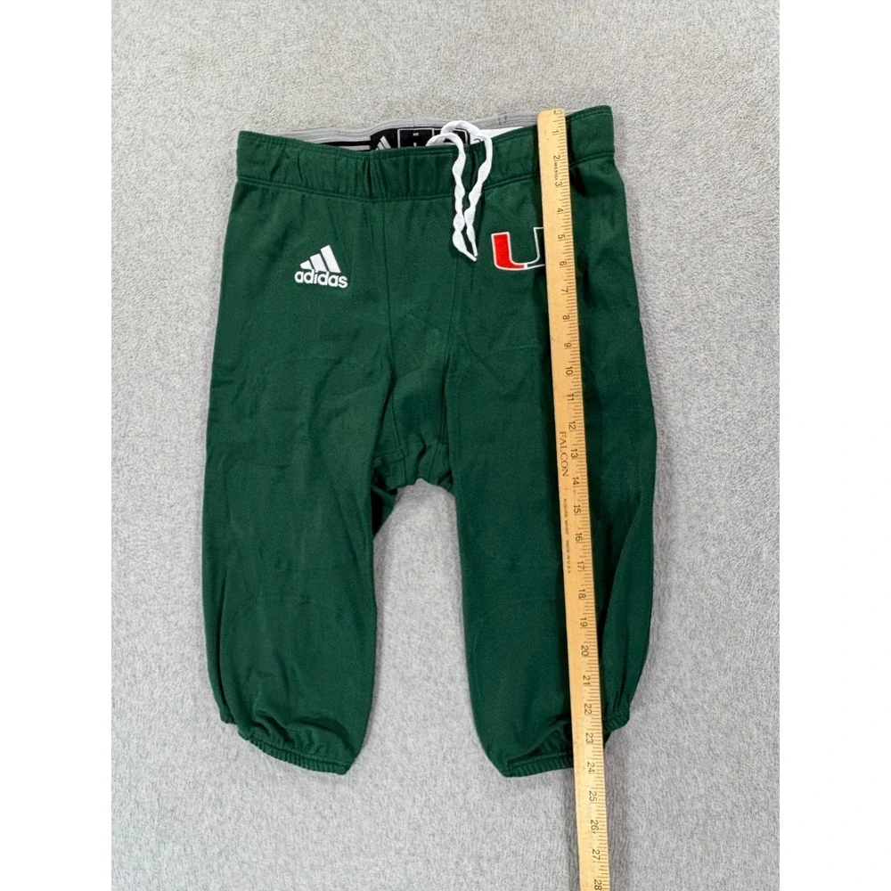 NWT Miami Hurricanes Adidas Stitched Gameday Football Pants (Men's Large)‎ Green